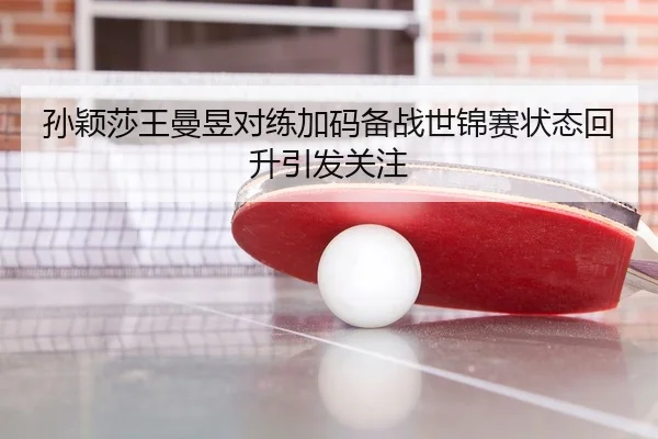 孙颖莎王曼昱对练加码备战世锦赛状态回升引发关注